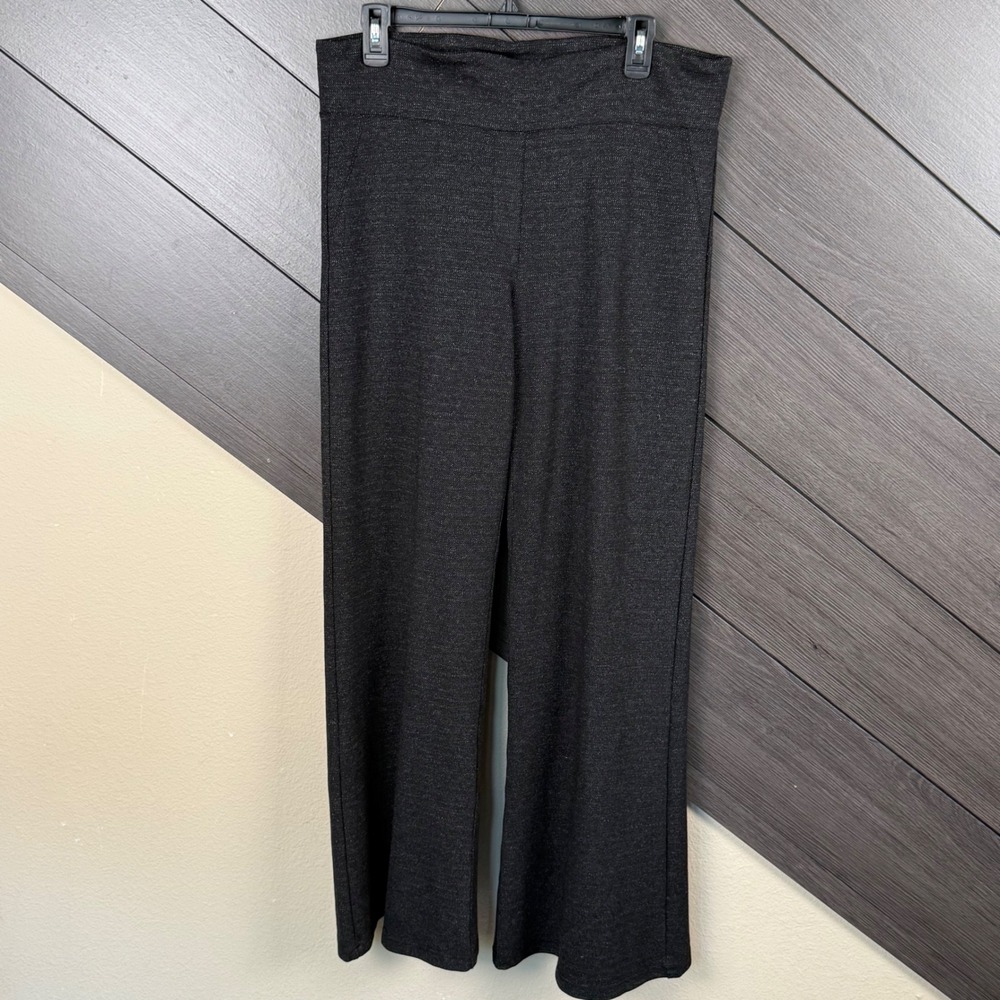 Betabrand Women's XL Black Gray Heather Bootcut Dress Yoga Pants 33" Inseam